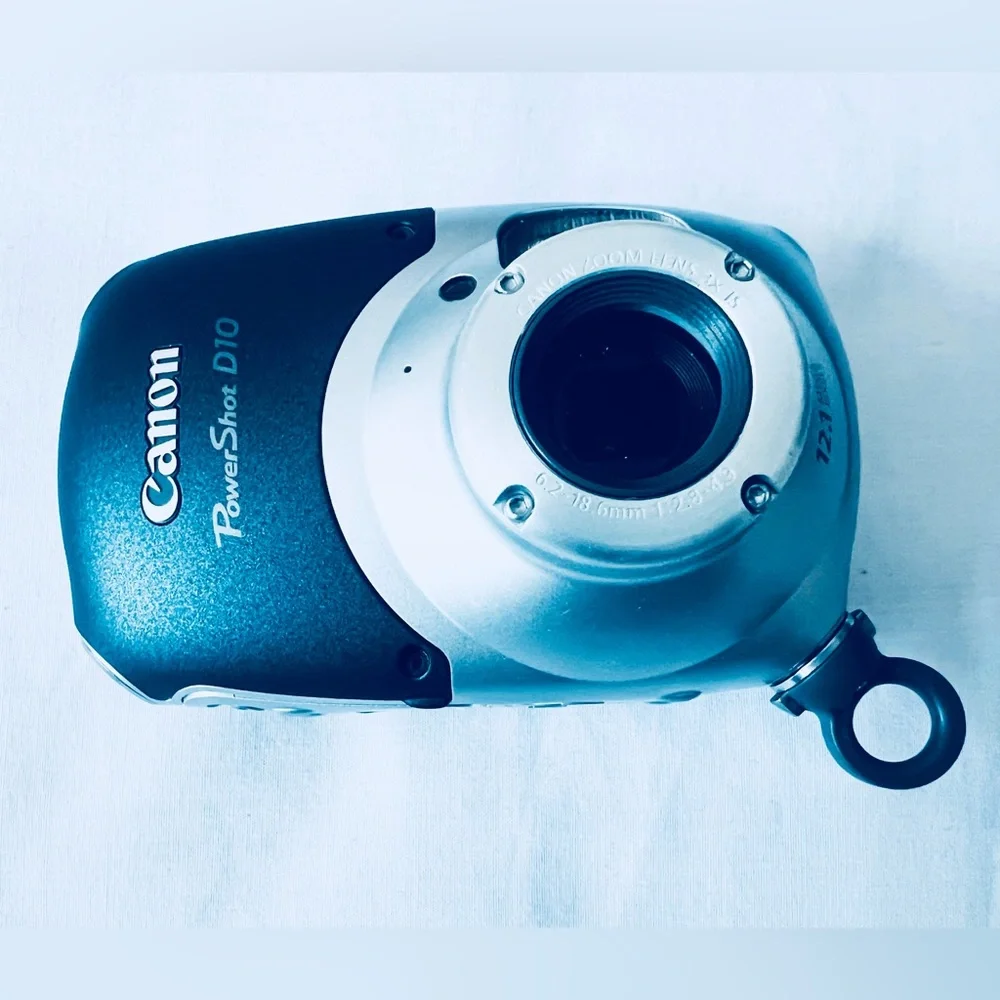 Canon Blue Underwater Photography Camera Near Mint Tested Working Conditions